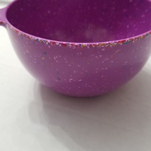 Zak Design Lot 5 Confetti Plastic Melamine Mixing Bowl Sprinkle Speckled Purple - Picture 7 of 7